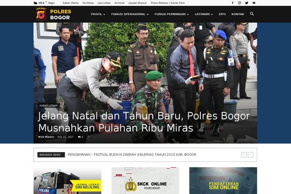 polresbogor.info site used Newspolres