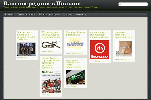 PinBlack theme site design template sample