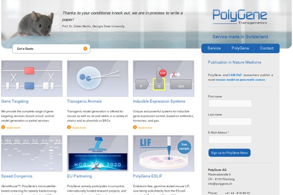 Site using Floating Menu plugin
