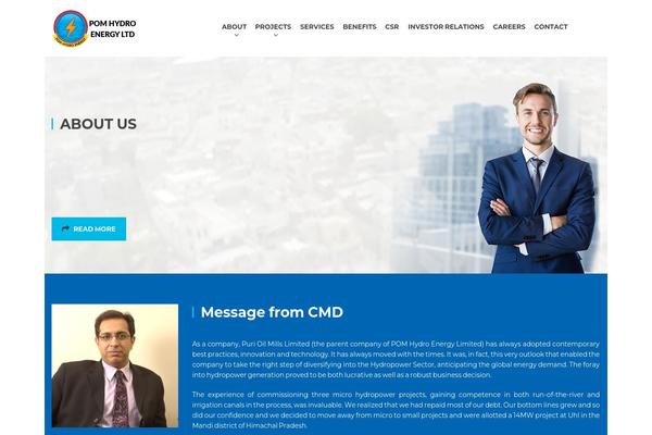 pomhydroenergy.com site used Saturnthemes-industry