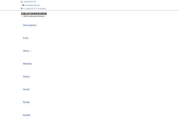 pomniki.com site used Gorillatheme
