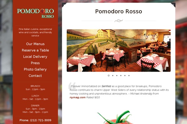 Eatery theme site design template sample