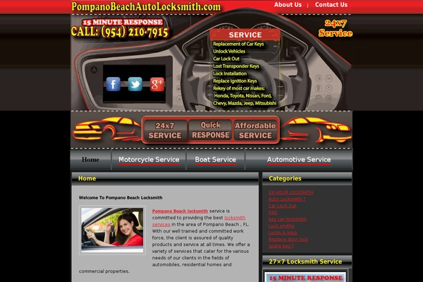pompanobeachautolocksmith.com site used Pompano