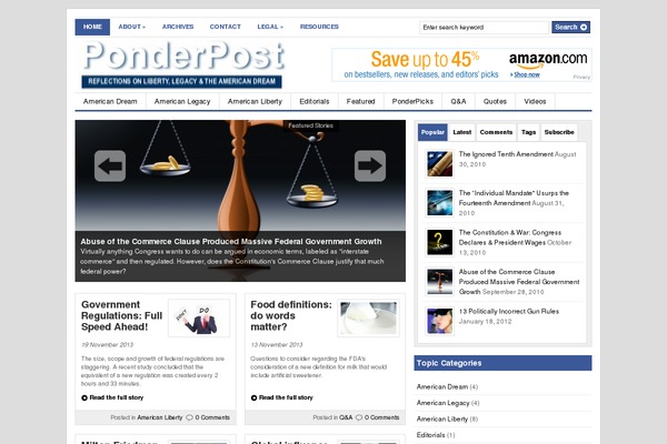 Gazette theme site design template sample