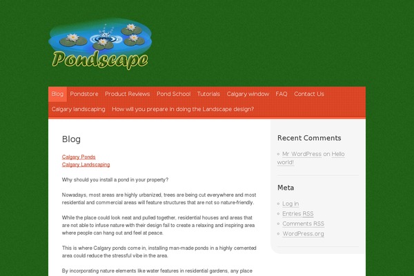 pondscapes.org site used Tungsten
