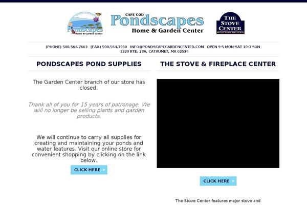 pondscapesgardencenter.com site used Pondscape
