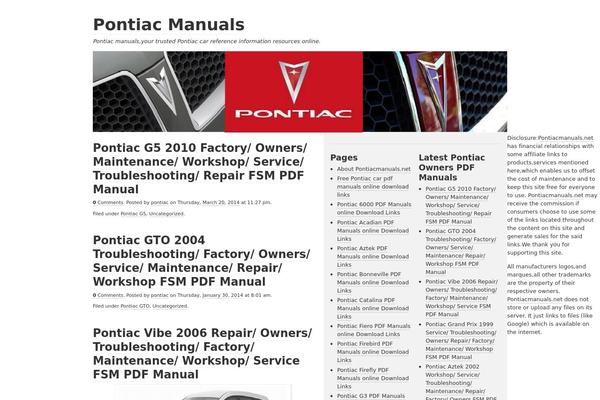 pontiacmanuals.net site used Dojo-5.1.3