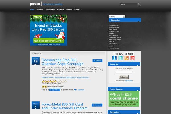 Site using Sharebar plugin