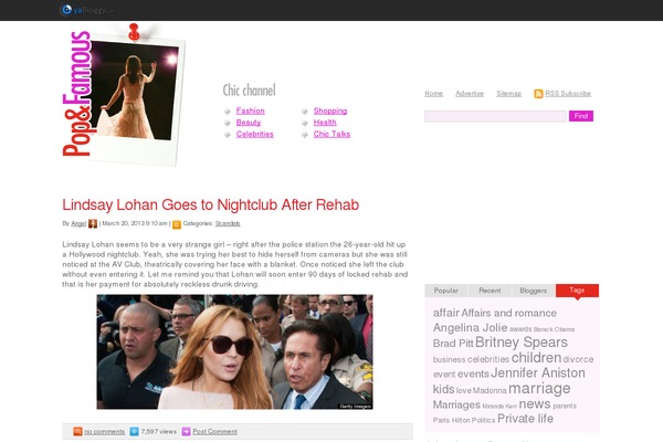 Yabloggy theme site design template sample