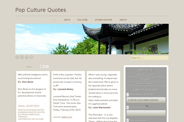 popculturequotes.com site used M-theater