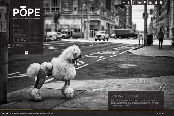 poperealestate.ca site used SmartScreen fullscreen responsive WordPress theme