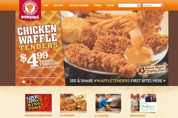 popeyes theme websites examples