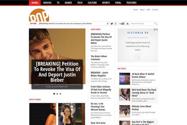 Hot Topix theme site design template sample