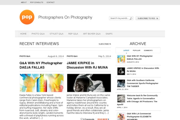 Editorial theme site design template sample