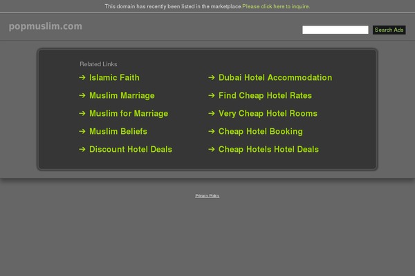 popmuslim.com site used Straightforward