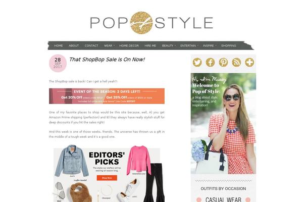 Site using Shopbop Widget plugin