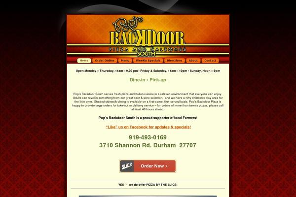 pops-durham.com site used Pops_backdoor_pizza_south
