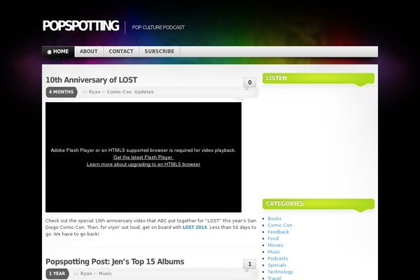 popspotting.net site used Mystique