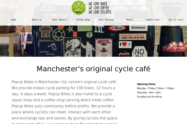 popupbikes.co.uk site used Spoke