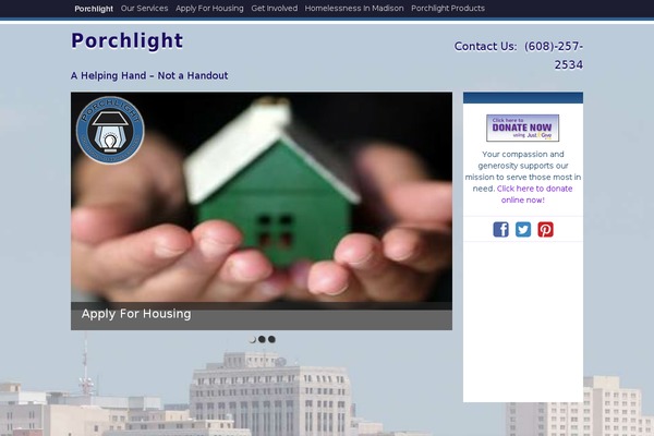 porchlightinc.org site used Porchlight