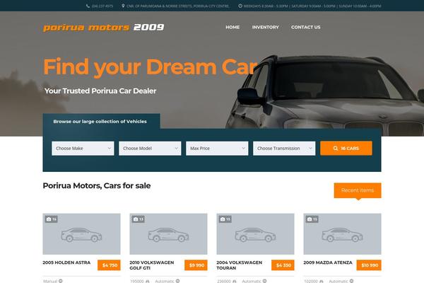 Motors-child theme site design template sample