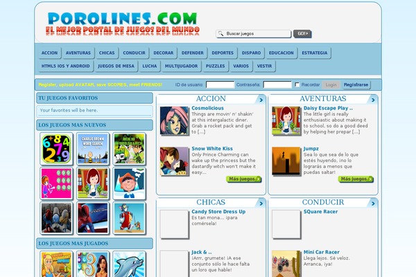 FunGames theme site design template sample