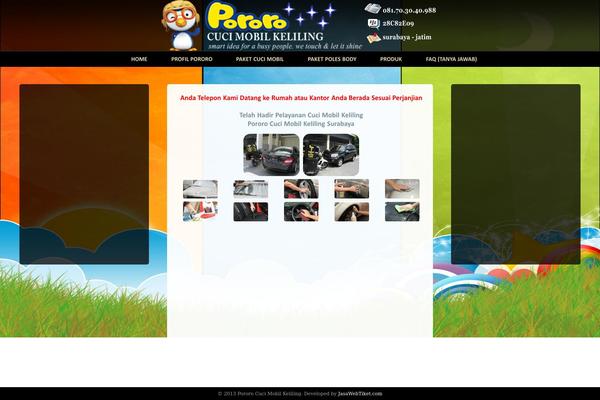 Fullscreen theme site design template sample