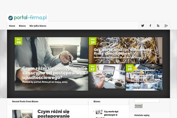Nexus Child theme site design template sample