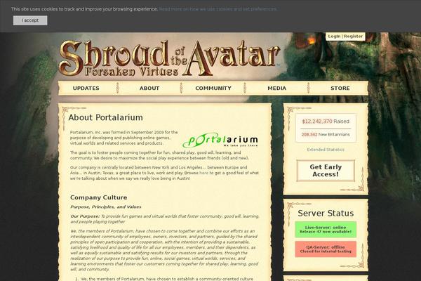 portalarium.com site used Portalarium_sota