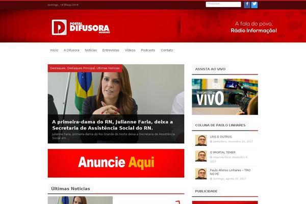 Journal theme site design template sample