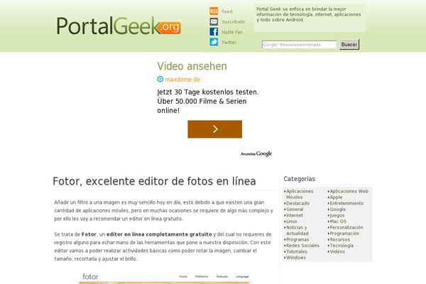 portalgeek.org site used Daron