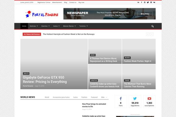 SuperNews theme site design template sample