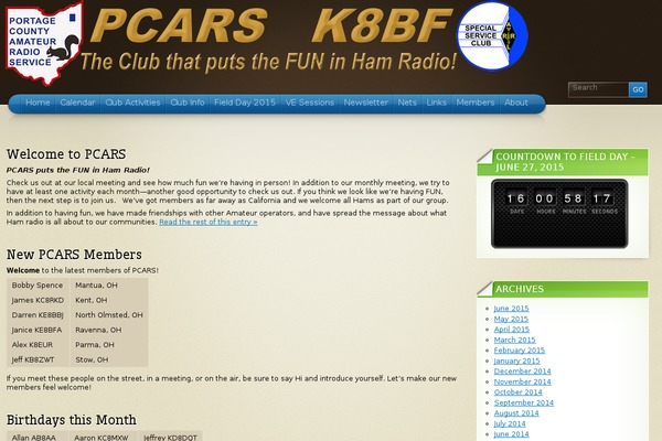 Site using WordPress Countdown Widget plugin