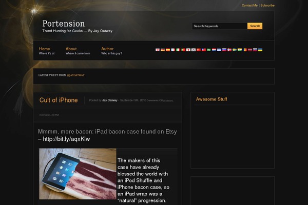 portension.com site used Ambience