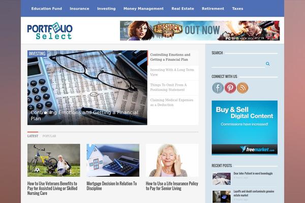 AquaMag theme site design template sample