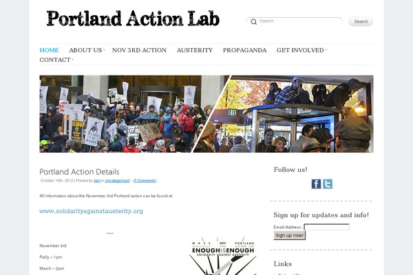portlandactionlab.org site used Delicate
