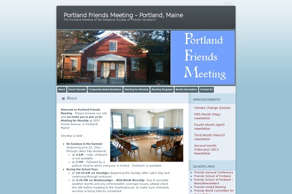 portlandfriendsmeeting.org site used Ocean-mist