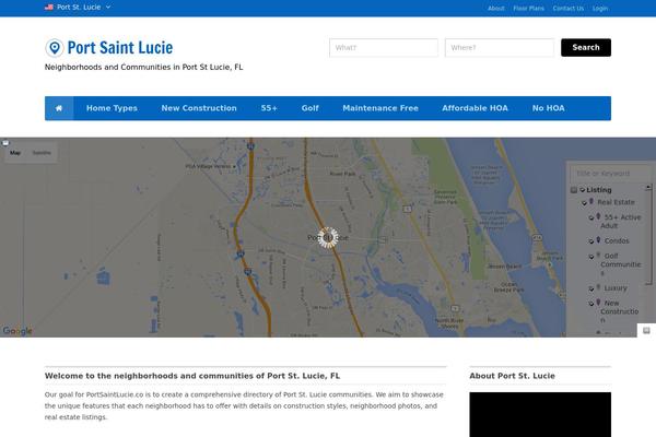 Directory theme site design template sample