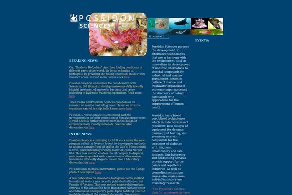 Poseidon theme site design template sample