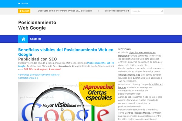 Discover theme site design template sample