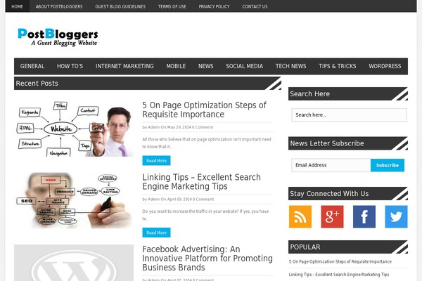 postbloggers.com site used BresponZive