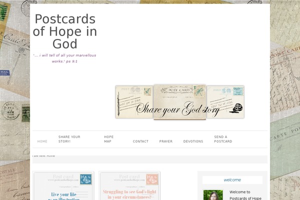 postcardsofhope.com site used Pinspired