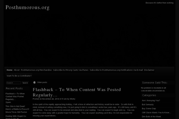 posthumorous.org site used raindrops