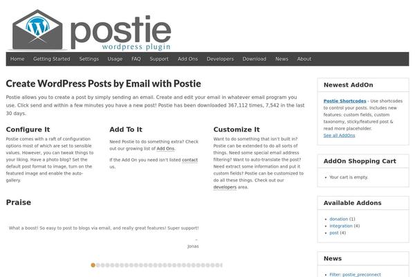Site using Q and A Focus Plus FAQ plugin