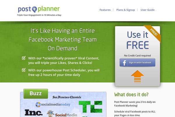 Flare website example screenshot