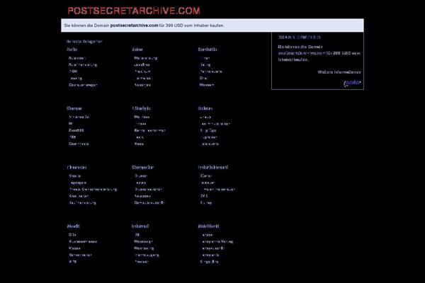 postsecretarchive.com site used Organic_tumble