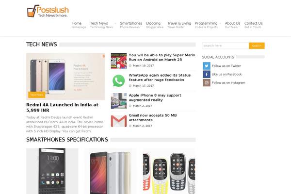 TrendyBlog theme site design template sample