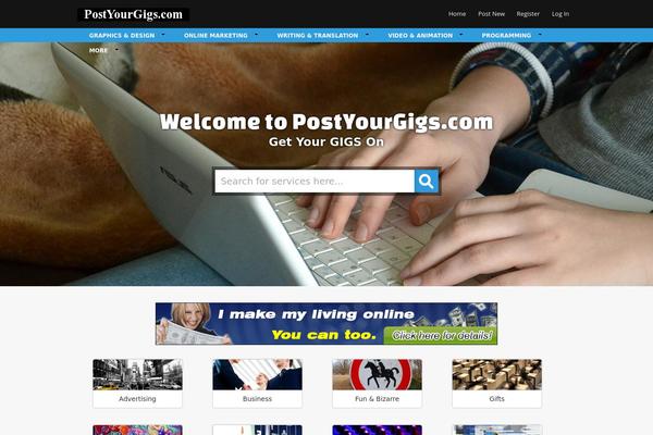 postyourgigs.com site used Pricerrtheme