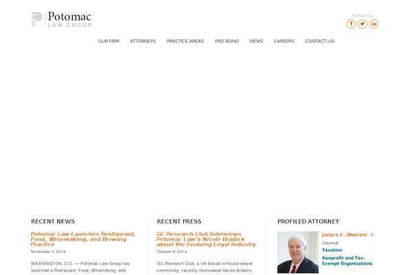 potomac theme websites examples