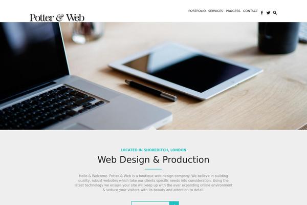 potterandweb.com site used The-a-theme